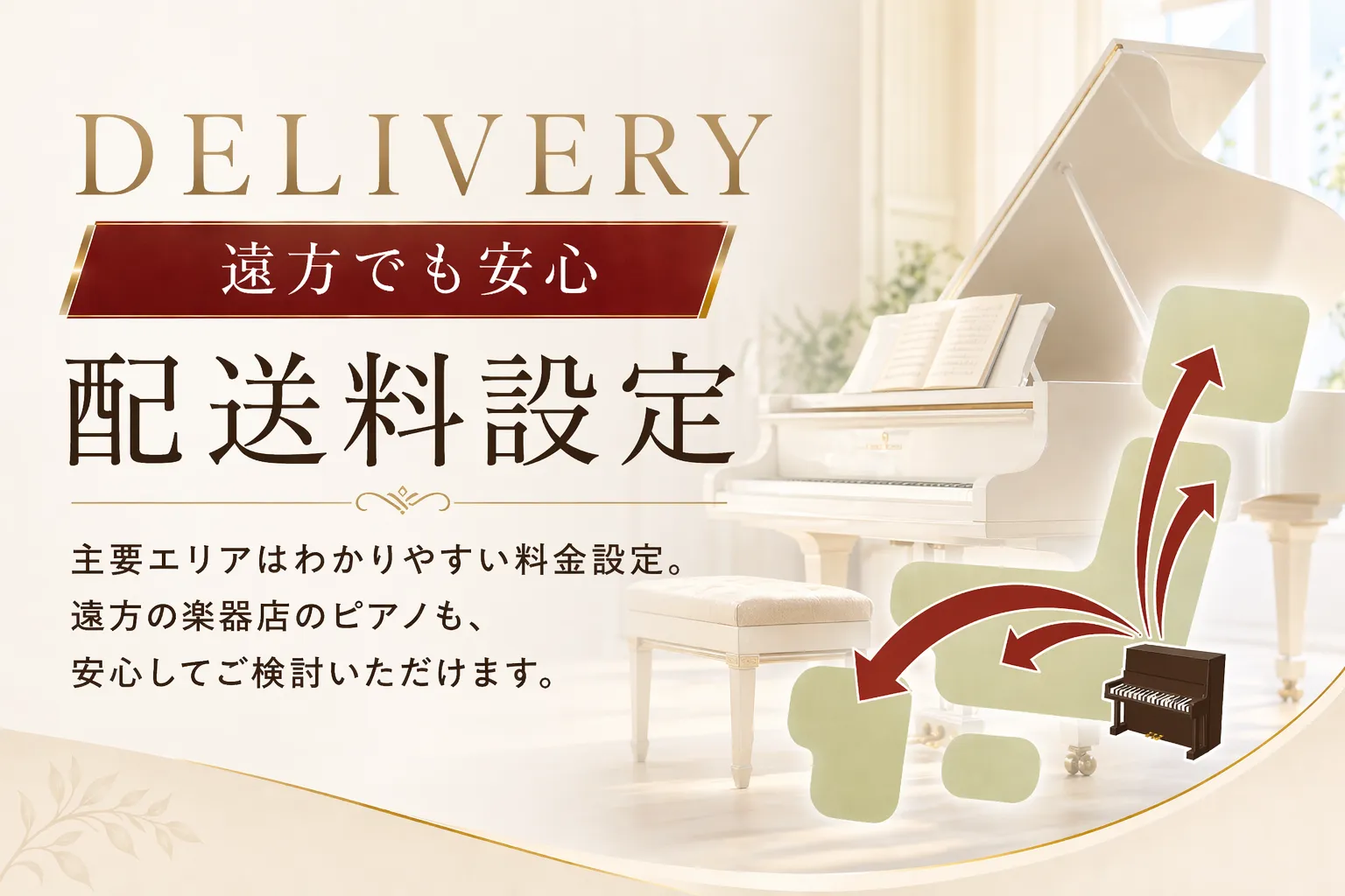 遠方でも安心 配送料設定